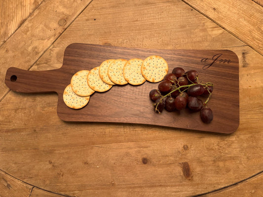 Engraved Walnut Charcuterie Board, Personalized Serving Platter for Weddings, Engagements, Anniversaries, Housewarming Gifts
